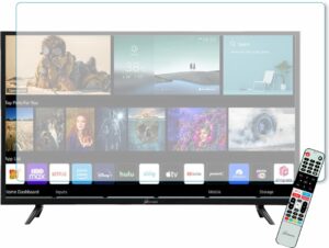Hitaishi 43 UHD Frameless Licensed Software LED TV (Protective Glass)